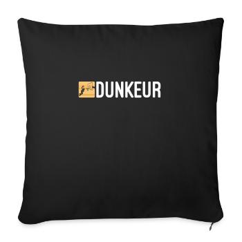 Dunkeur. Pour les fans de basket et de dunk - Housse de coussin décorative 45 x 45 cm - noir - Devant