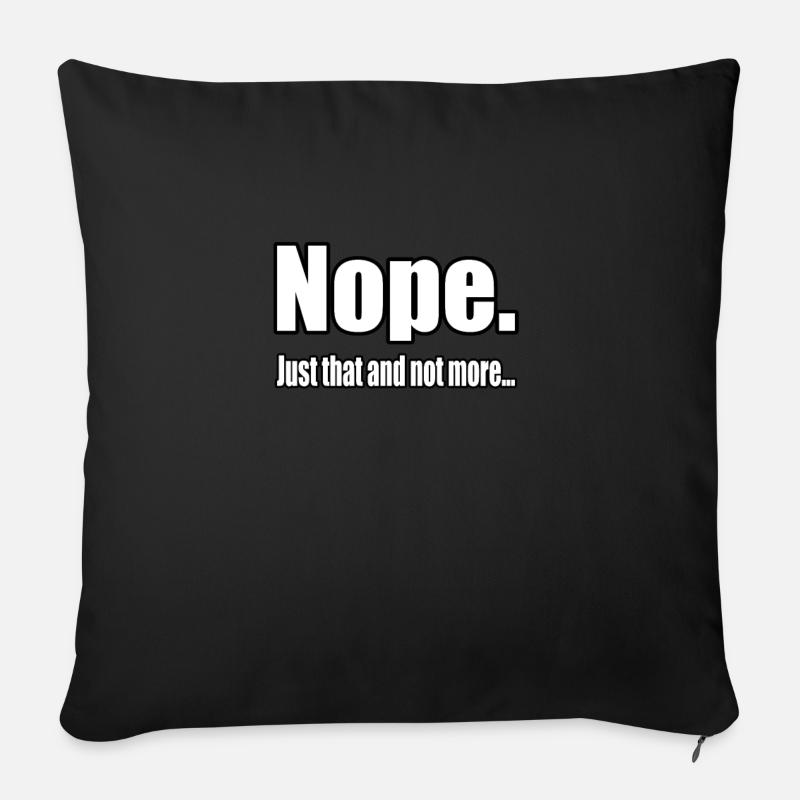Non. - Housse de coussin décorative 45 x 45 cm - noir