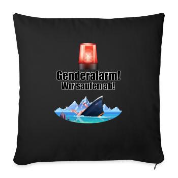 Genderalarm - Sofakissenbezug 45 x 45 cm - Schwarz - Vorne