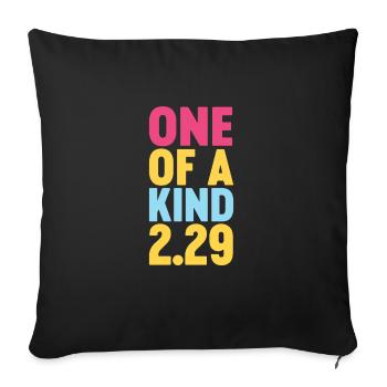 Feb 29th Birthday February 29th Leap Year - Sofa pillowcase 17,3'' x 17,3'' (45 x 45 cm) - black - Front