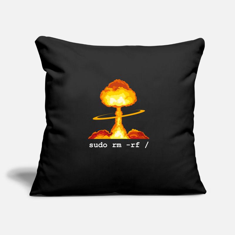 Linux Funny Linux Command Sudo RM RF for Men Sofa pillowcase 17,3'' x 17,3'' (45 x 45 cm)