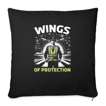 Airport Safety Officer Aviation Airport Jobs - Sofa pillowcase 17,3'' x 17,3'' (45 x 45 cm) - black - Front