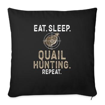 Oiseau de caille - Housse de coussin décorative 45 x 45 cm - noir - Devant