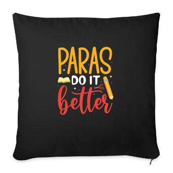 Paras do it better Para Professional Teacher - Sofa pillowcase 17,3'' x 17,3'' (45 x 45 cm) - black - Front