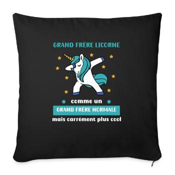 Big Brother Unicorn Dab Big Brother Normal Humor - Sofa pillowcase 17,3'' x 17,3'' (45 x 45 cm) - black - Front