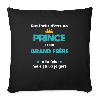 Big Brother Prince - Sofa pillowcase 17,3'' x 17,3'' (45 x 45 cm) - black - Front