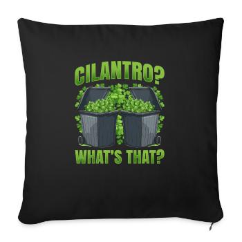 Coriander Day Coriander Hater Coriander - Sofa pillowcase 17,3'' x 17,3'' (45 x 45 cm) - black - Front
