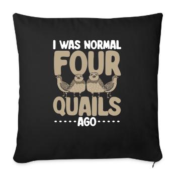 Oiseau de caille - Housse de coussin décorative 45 x 45 cm - noir - Devant