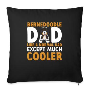 Bernedoodle Dog - Sofa pillowcase 17,3'' x 17,3'' (45 x 45 cm) - black - Front