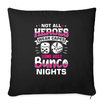 Bunco - Sofa pillowcase 17,3'' x 17,3'' (45 x 45 cm) - black - Front
