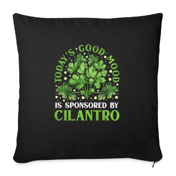 Coriander Day Coriander Hater Coriander - Sofa pillowcase 17,3'' x 17,3'' (45 x 45 cm) - black - Front