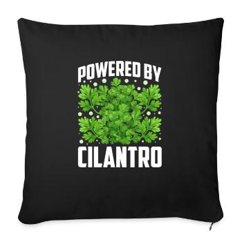 Coriander Day Coriander Hater Coriander - Sofa pillowcase 17,3'' x 17,3'' (45 x 45 cm) - black - Front