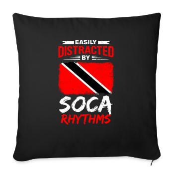 Soca Dance Trinidad Tobago - Sofa pillowcase 17,3'' x 17,3'' (45 x 45 cm) - black - Front