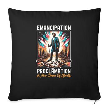 Proclamation d’émancipation Black Pride Juneteenth - Housse de coussin décorative 45 x 45 cm - noir - Devant