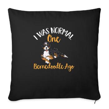 Bernedoodle Hund - Sofakissenbezug 45 x 45 cm - Schwarz - Vorne