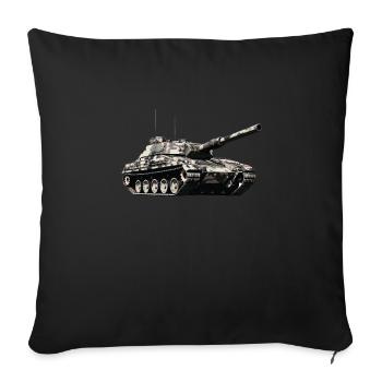 Panzer howitzer Panzer T Soldaten 1942 main - Sofa pillowcase 17,3'' x 17,3'' (45 x 45 cm) - black - Front