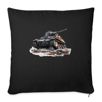 Deutsche Panzer | Panzerkampfwagen | 1943 Soldaten - Sofakissenbezug 45 x 45 cm - Schwarz - Vorne