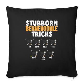 Bernedoodle Dog - Sofa pillowcase 17,3'' x 17,3'' (45 x 45 cm) - black - Front