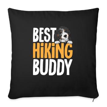 Bernedoodle Hund - Sofakissenbezug 45 x 45 cm - Schwarz - Vorne