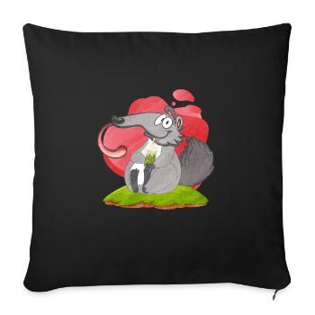 Dear Anteater Gift - Sofa pillowcase 17,3'' x 17,3'' (45 x 45 cm) - black - Front