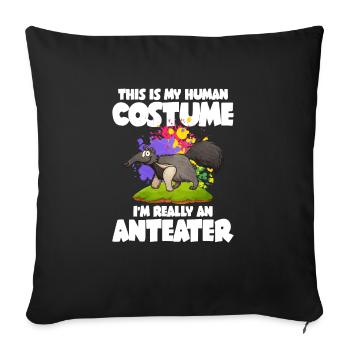 Dear Anteater Gift - Sofa pillowcase 17,3'' x 17,3'' (45 x 45 cm) - black - Front