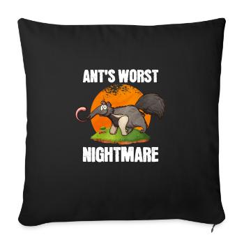 Dear Anteater Gift - Sofa pillowcase 17,3'' x 17,3'' (45 x 45 cm) - black - Front