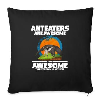 Dear Anteater Gift - Sofa pillowcase 17,3'' x 17,3'' (45 x 45 cm) - black - Front