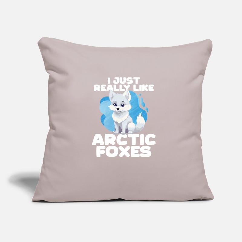 Cute arctic fox gift Sofa pillowcase 17,3'' x 17,3'' (45 x 45 cm)