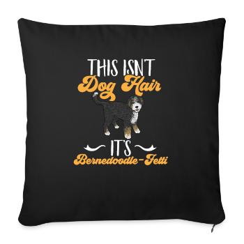 Bernedoodle Hund - Sofakissenbezug 45 x 45 cm - Schwarz - Vorne