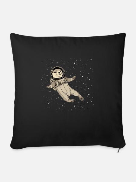 Otter Space Lustig Otter Astronaut - Sofakissenbezug 45 x 45 cm - Schwarz