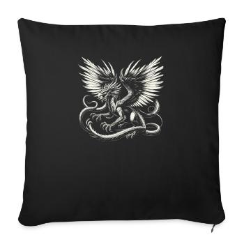 Piasa Bird Mythical Creature Folklore Urban Legend - Sofa pillowcase 17,3'' x 17,3'' (45 x 45 cm) - black - Front