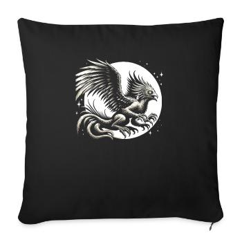 Piasa Bird Mythical Creature Folklore Urban Legend - Sofa pillowcase 17,3'' x 17,3'' (45 x 45 cm) - black - Front