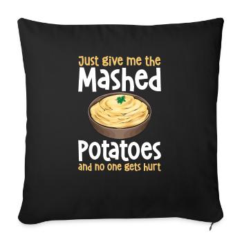 Mashed potatoes Mashed potatoes - Sofa pillowcase 17,3'' x 17,3'' (45 x 45 cm) - black - Front