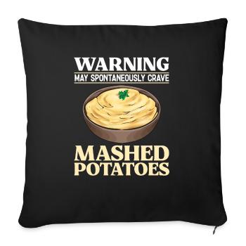 Mashed potatoes Mashed potatoes - Sofa pillowcase 17,3'' x 17,3'' (45 x 45 cm) - black - Front