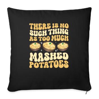 Mashed potatoes Mashed potatoes - Sofa pillowcase 17,3'' x 17,3'' (45 x 45 cm) - black - Front