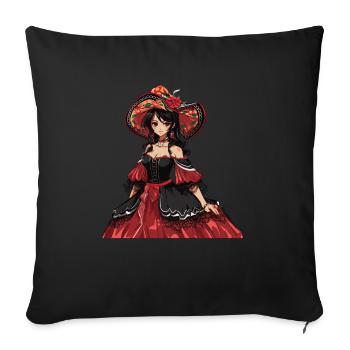 Fiesta mexicaine Cinco De Mayo - Housse de coussin décorative 45 x 45 cm - noir - Devant