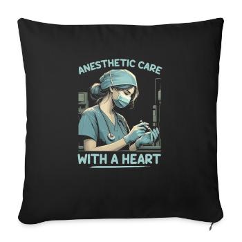 Nurse Anesthetist Medicine Hospital Anesthesia - Sofa pillowcase 17,3'' x 17,3'' (45 x 45 cm) - black - Front
