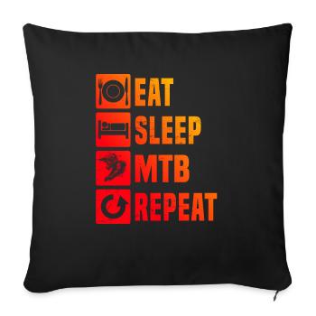 Cycling Mountain Biker Cycling MTB Cyclists - Sofa pillowcase 17,3'' x 17,3'' (45 x 45 cm) - black - Front