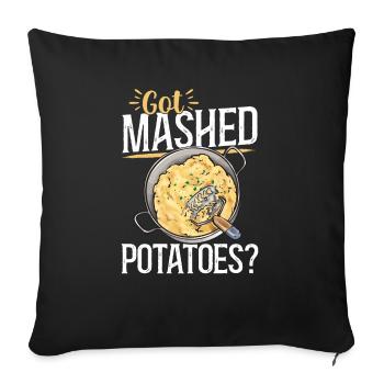 Mashed potatoes Mashed potatoes - Sofa pillowcase 17,3'' x 17,3'' (45 x 45 cm) - black - Front