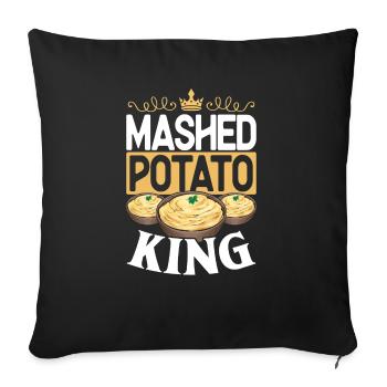 Mashed potatoes Mashed potatoes - Sofa pillowcase 17,3'' x 17,3'' (45 x 45 cm) - black - Front