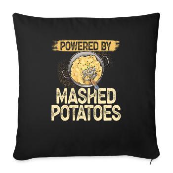 Mashed potatoes Mashed potatoes - Sofa pillowcase 17,3'' x 17,3'' (45 x 45 cm) - black - Front