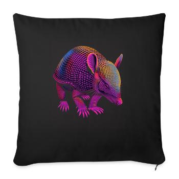 Armadillo - Sofa pillowcase 17,3'' x 17,3'' (45 x 45 cm) - black - Front
