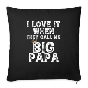 i love it when you call me big papa shirt Hip Hop - Sofa pillowcase 17,3'' x 17,3'' (45 x 45 cm) - black - Front