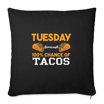 Taco - Housse de coussin décorative 45 x 45 cm - noir - Devant