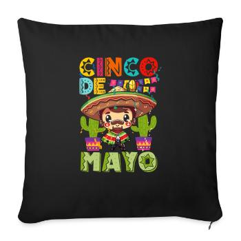 Mexikanische Fiesta Cinco De Mayo - Sofakissenbezug 45 x 45 cm - Schwarz - Vorne