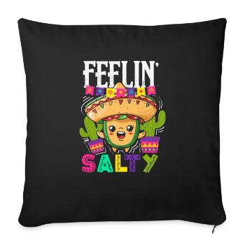 Fiesta mexicaine Cinco De Mayo - Housse de coussin décorative 45 x 45 cm - noir - Devant