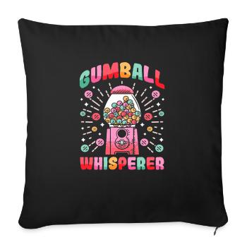Funny chewing gum machine - Sofa pillowcase 17,3'' x 17,3'' (45 x 45 cm) - black - Front
