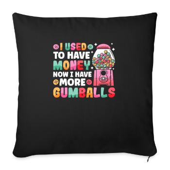Funny chewing gum machine - Sofa pillowcase 17,3'' x 17,3'' (45 x 45 cm) - black - Front