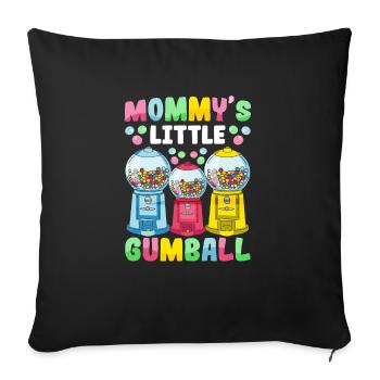Funny chewing gum machine - Sofa pillowcase 17,3'' x 17,3'' (45 x 45 cm) - black - Front