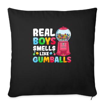 Funny chewing gum machine - Sofa pillowcase 17,3'' x 17,3'' (45 x 45 cm) - black - Front